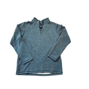 GAP pullover 1/4 zip fleece sweater, Men's size Large; Green/Blue